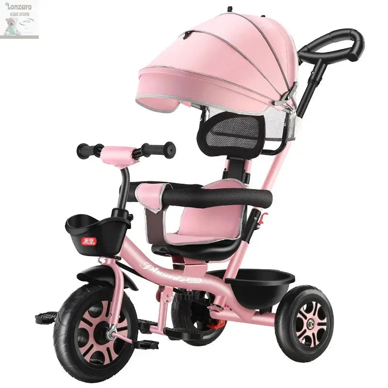 Driewielige Kinderen Pedal auto met Opvouwbare Stroller - Lonzaro Kids