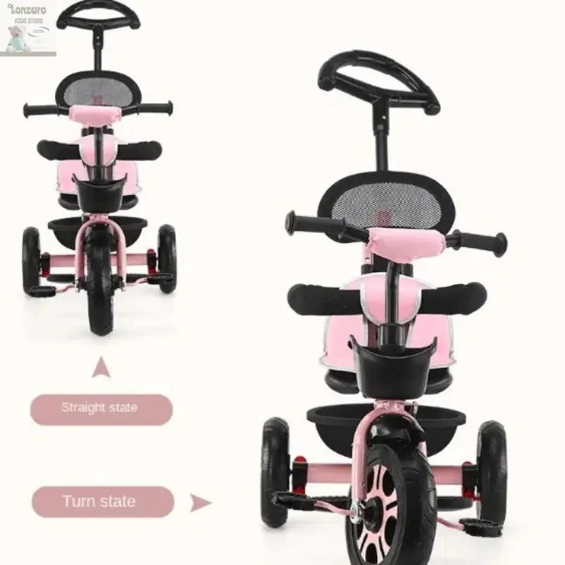 Driewielige Kinderen Pedal auto met Opvouwbare Stroller - Lonzaro Kids