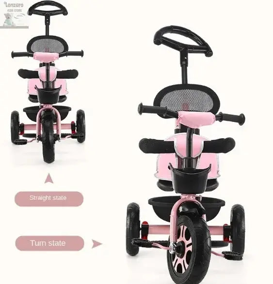 Driewielige Kinderen Pedal auto met Opvouwbare Stroller - Lonzaro Kids