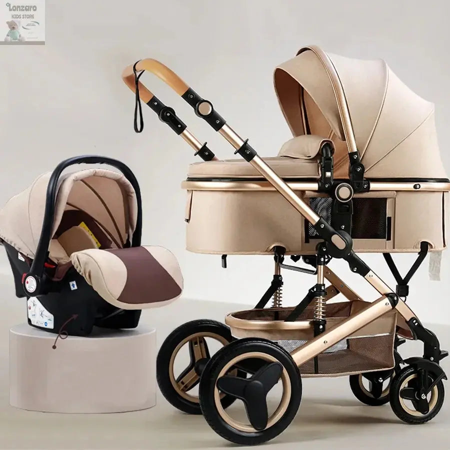 3-in-1 Kinderwagen met Hoge Rugleuning Lonzaro Kids