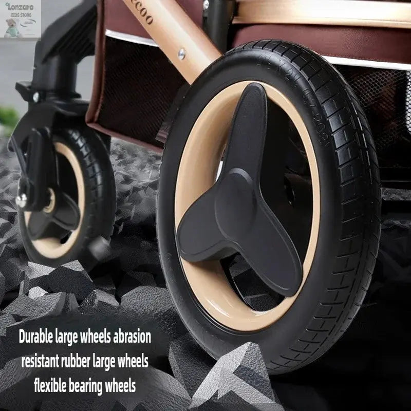 3-in-1 Kinderwagen met Hoge Rugleuning Lonzaro Kids