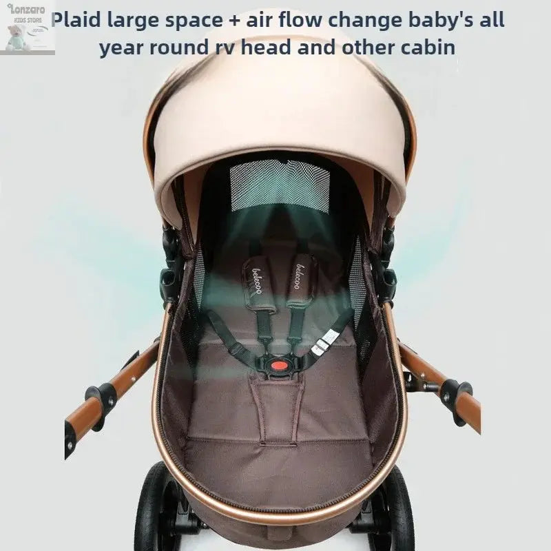 3-in-1 Kinderwagen met Hoge Rugleuning Lonzaro Kids