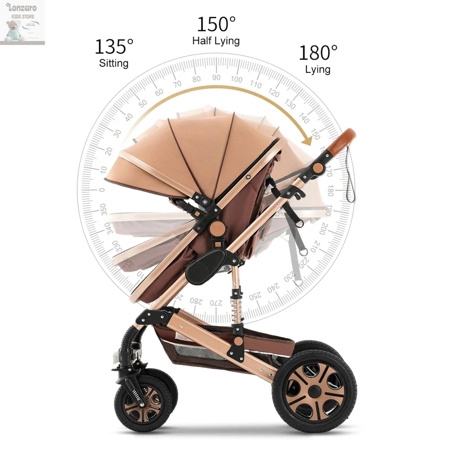 3-in-1 kinderwagen - Luxe Lonzaro Kids