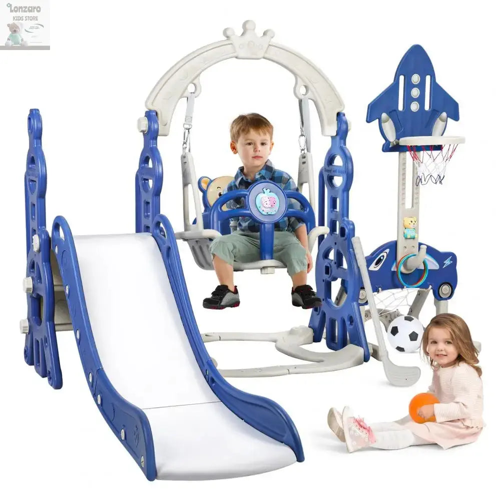 5 in 1 Glijbaan en Schommelset Lonzaro Kids