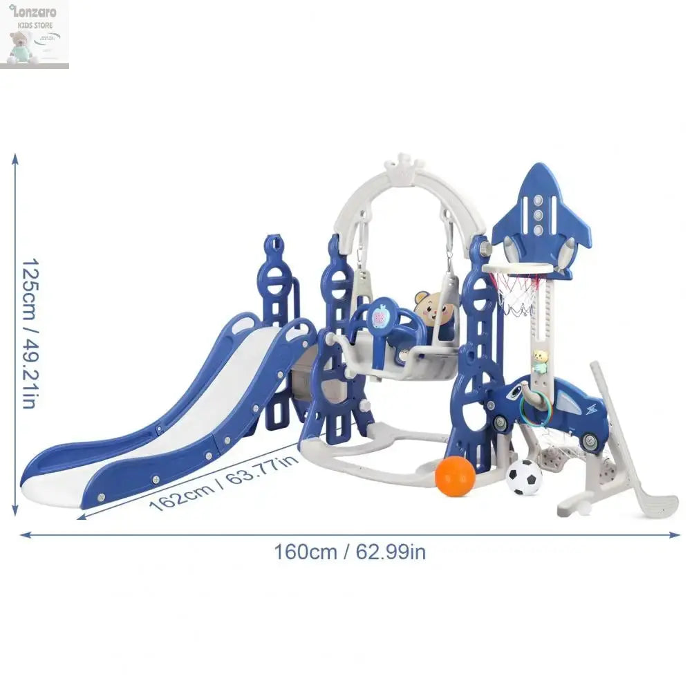 5 in 1 Glijbaan en Schommelset Lonzaro Kids