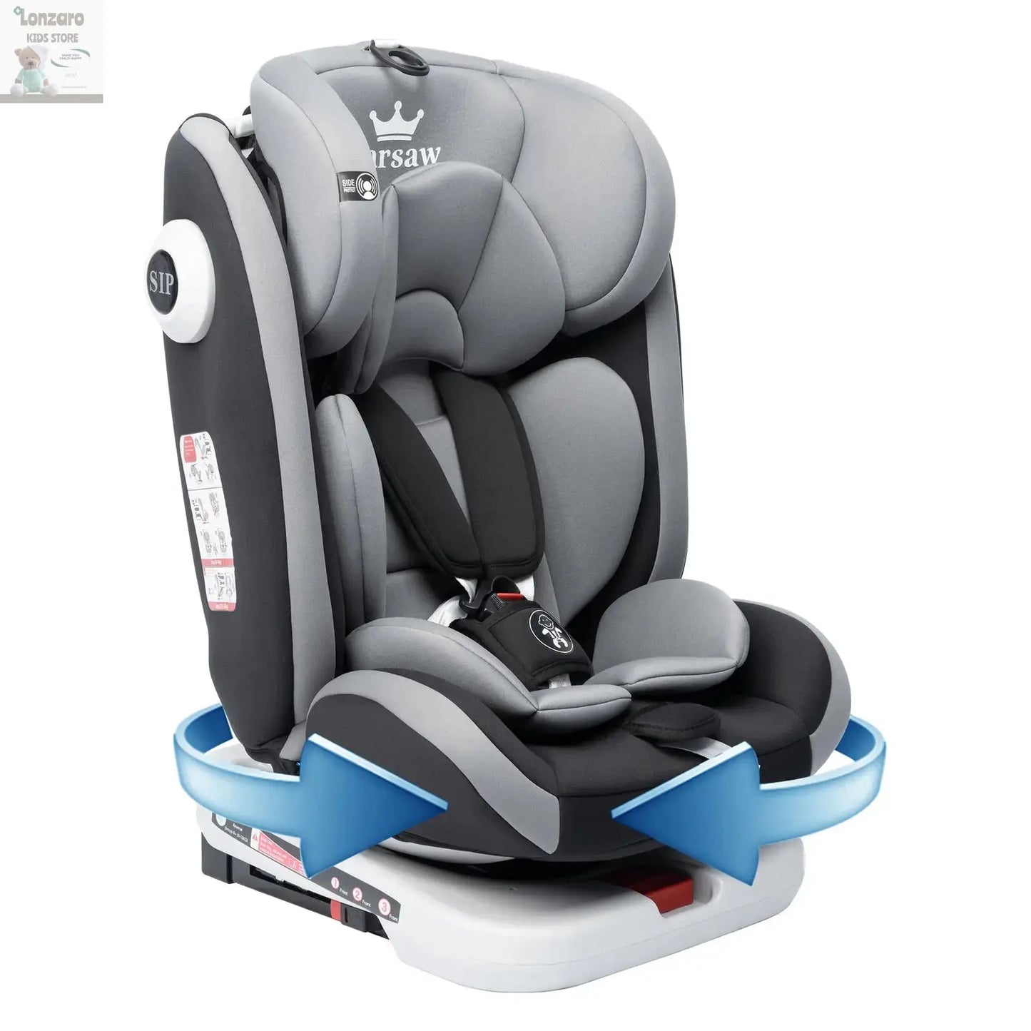 Autostoel 360° ISOFIX 0 -12 jaar - Lonzaro Kids