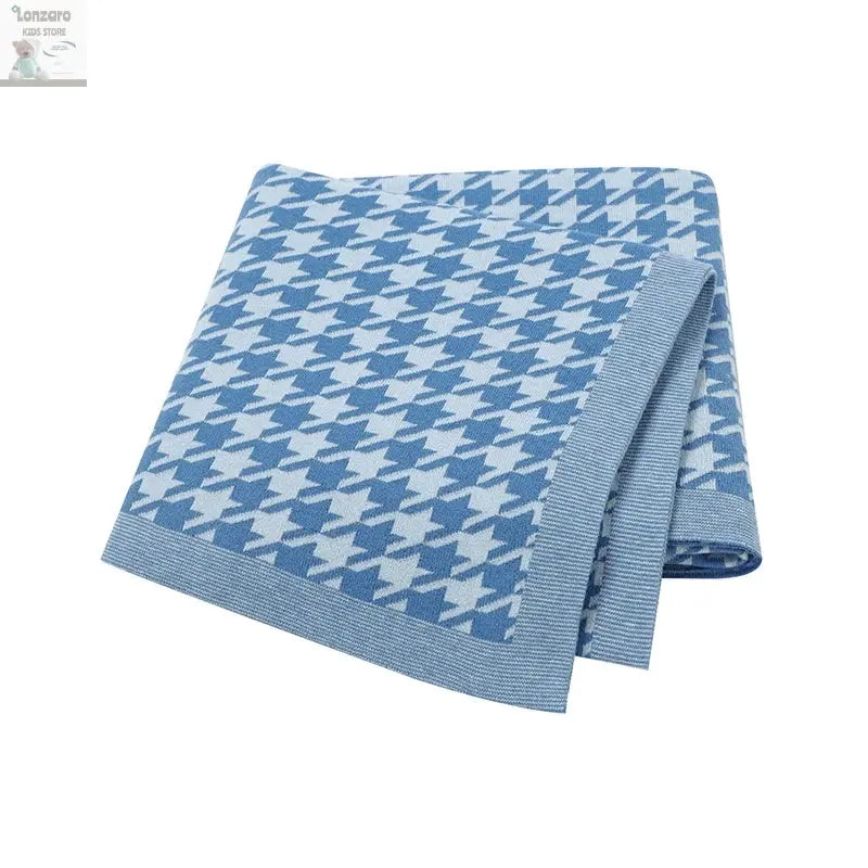 Baby Blankets Newborn Cotton Swaddle Wrap Plaid for Infant Kids Boys Girls Ultra-Soft Reversible Knitted Toddler Receiving Mats Lonzaro Kids
