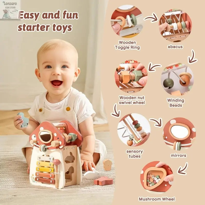 Baby Houten Montessori Auto 0-12 M Lonzaro Kids