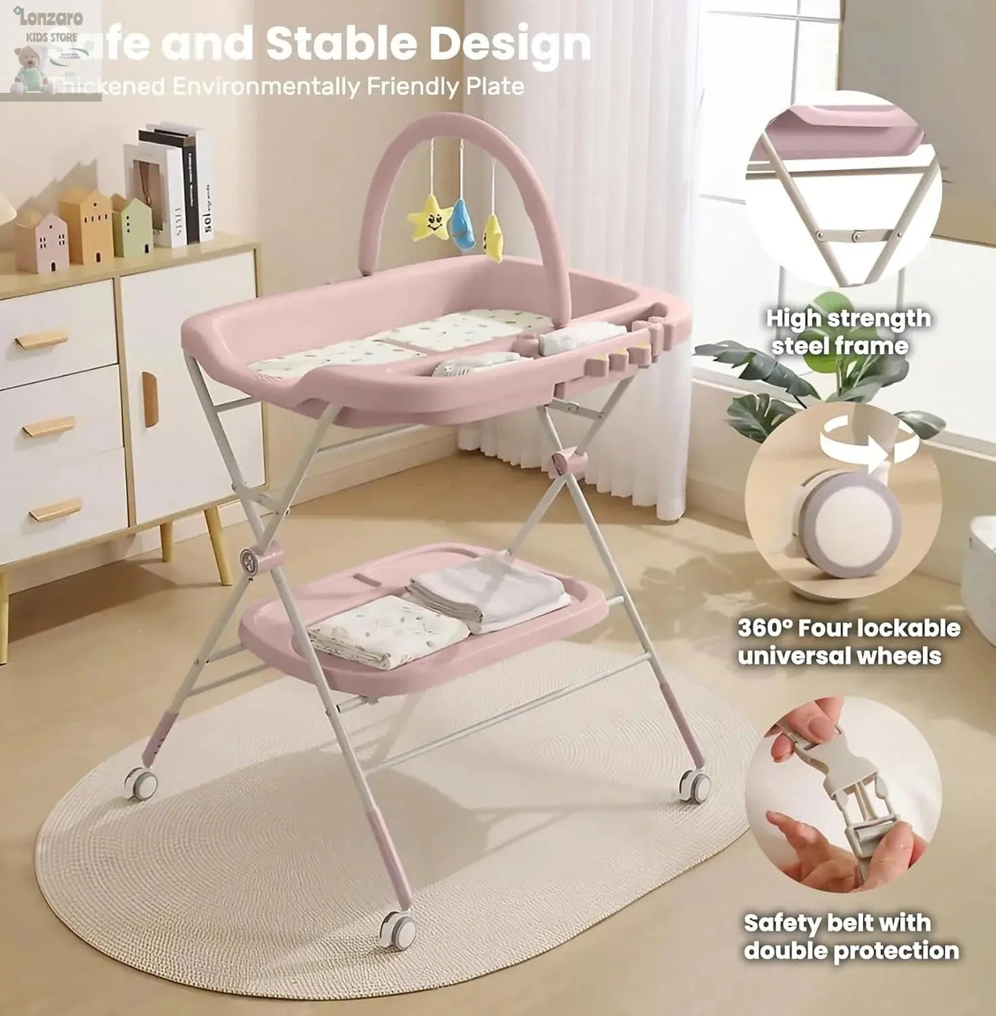 Opvouwbaar Baby Luier Verschoontafel - Lonzaro Kids