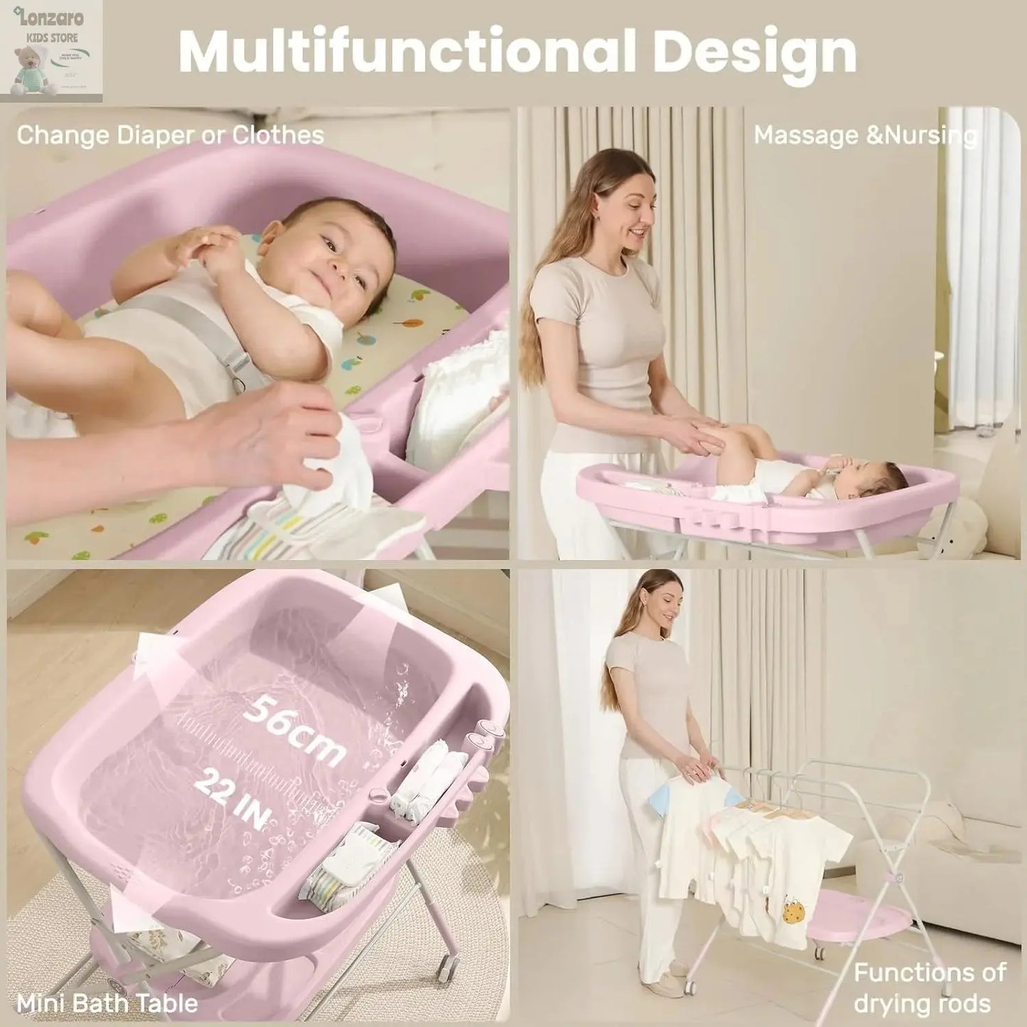 Opvouwbaar Baby Luier Verschoontafel - Lonzaro Kids