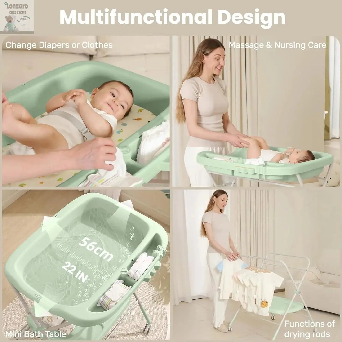 Opvouwbaar Baby Luier Verschoontafel - Lonzaro Kids