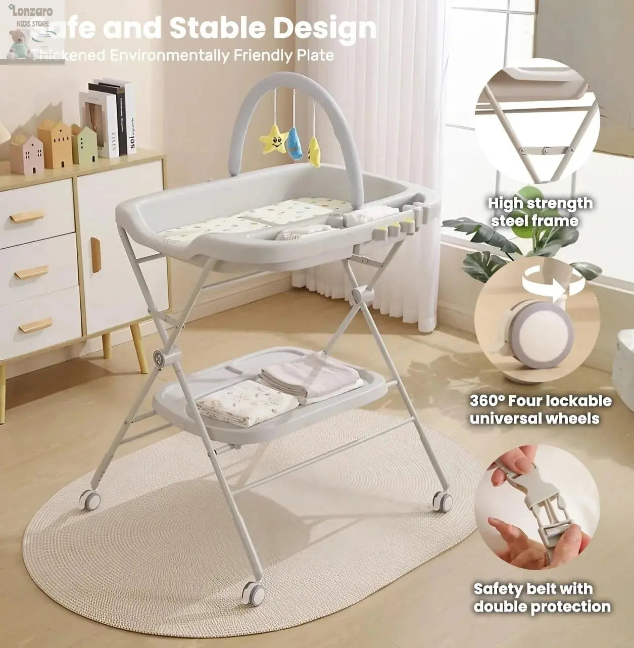 Opvouwbaar Baby Luier Verschoontafel - Lonzaro Kids