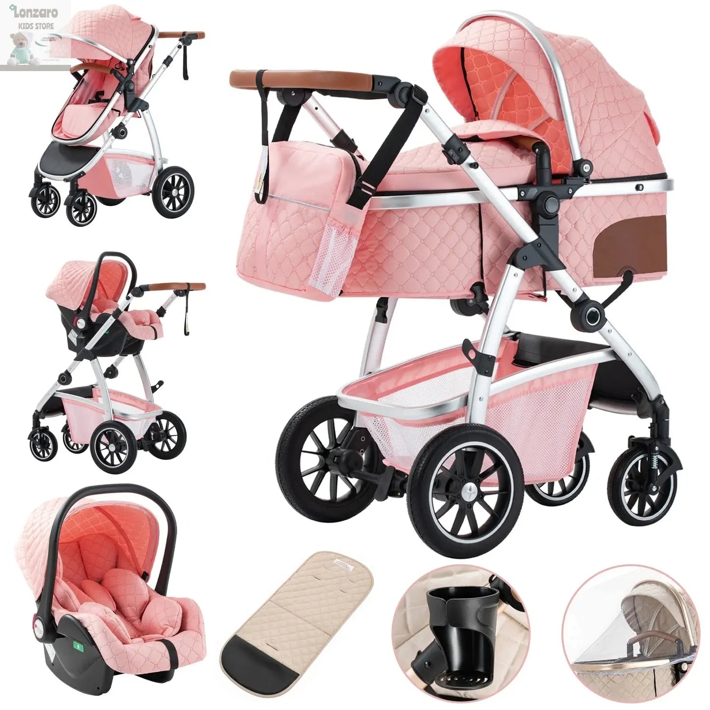 Kinderwagen 3 in 1 Multifunctioneel - Lonzaro Kids