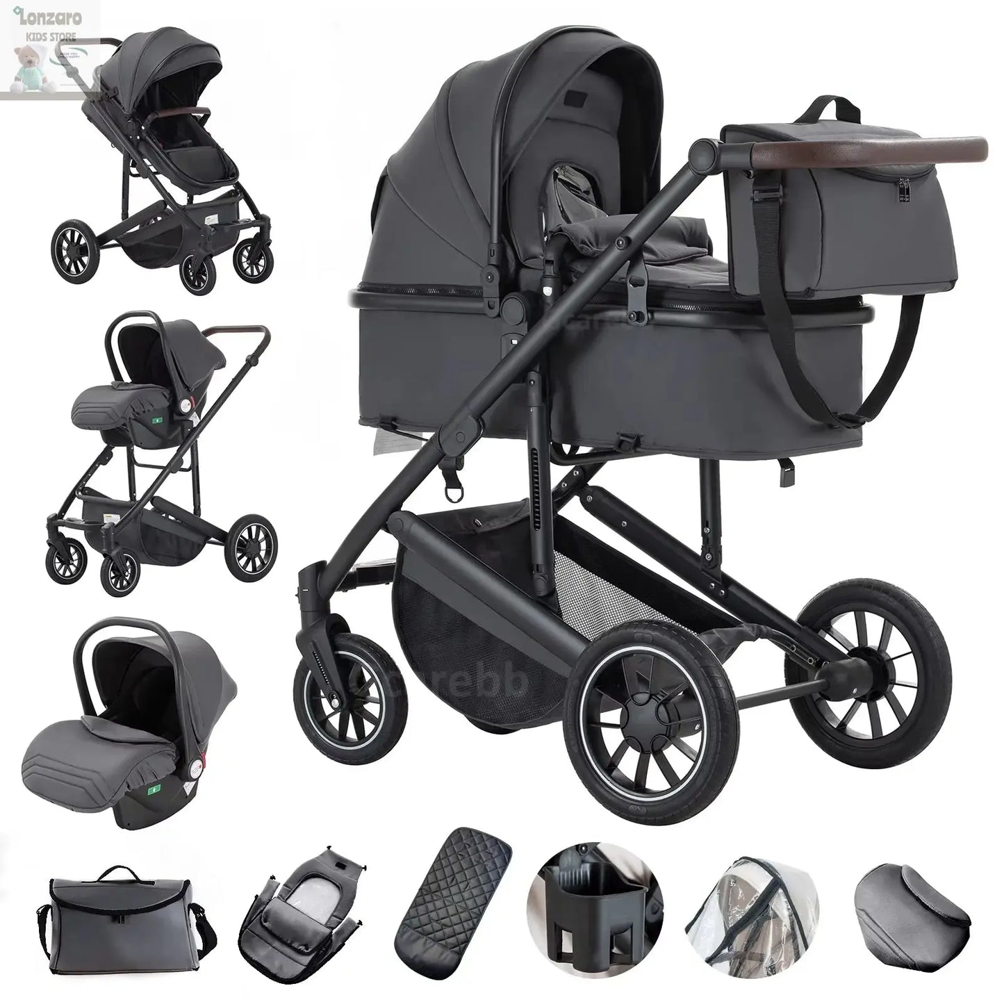 Luxe Opvouwbare Kinderwagen - Lonzaro Kids