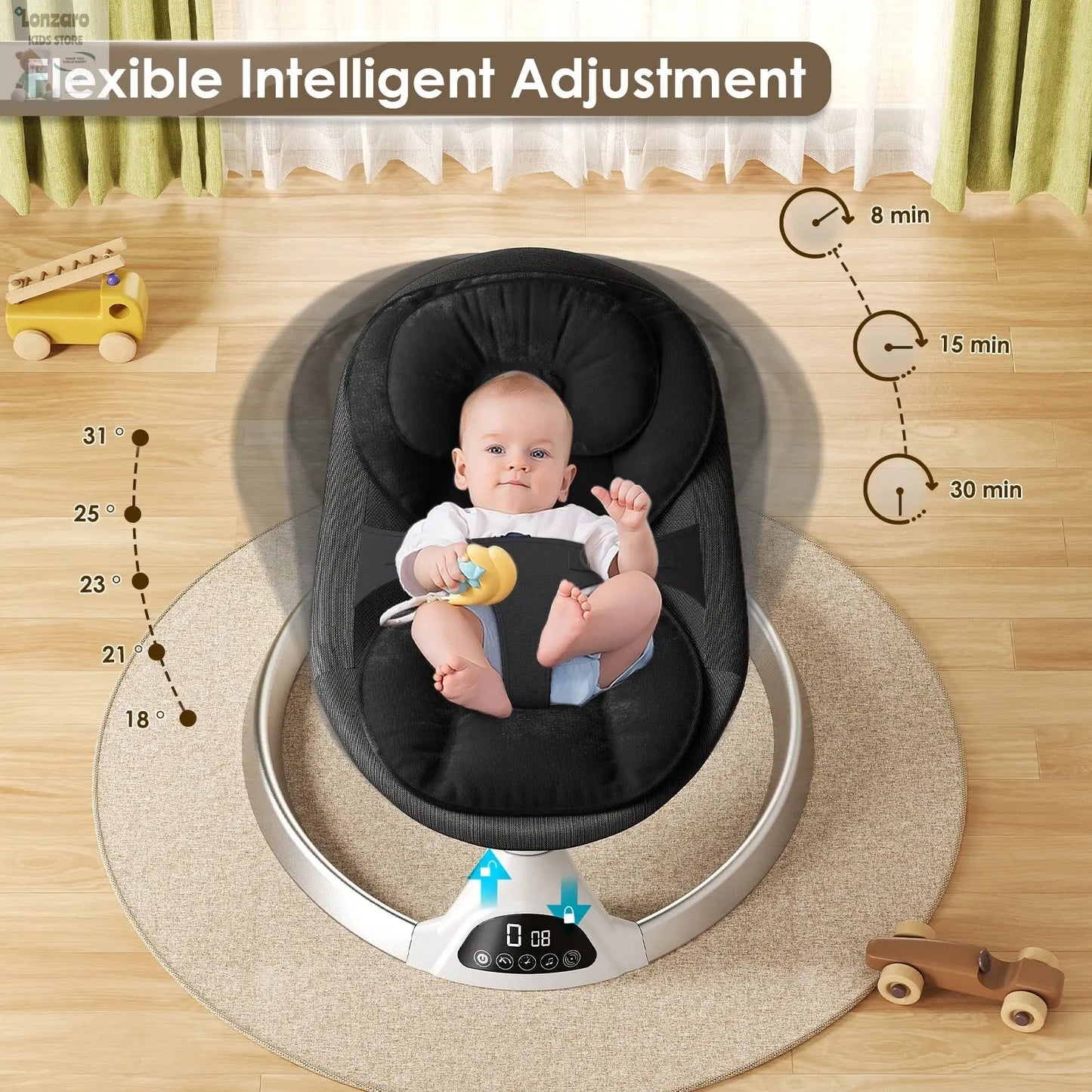 Elektrische Schommelstoel Mobile App - Lonzaro Kids