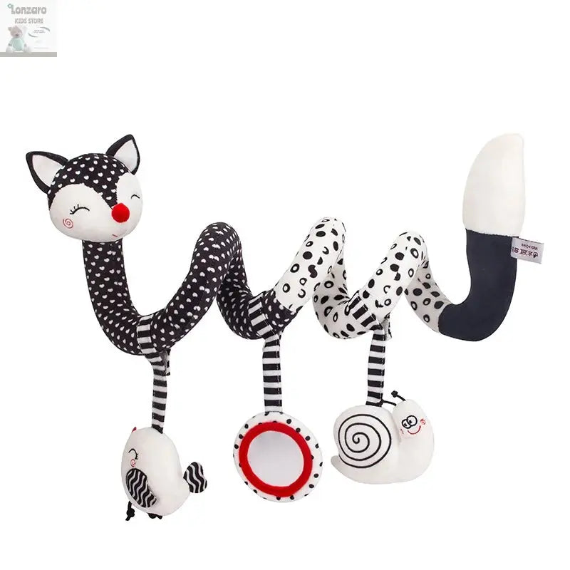 Car Seat Toys for Babies Rattle Mirror Crinkle Squeaky Carseat Stroller Toys 0-6 Months Developmental Newborn Baby Girl Gifts Lonzaro Kids