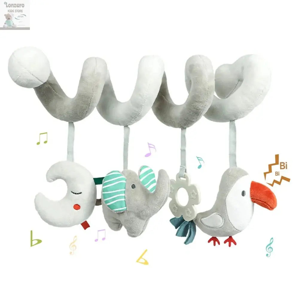Car Seat Toys for Babies Rattle Mirror Crinkle Squeaky Carseat Stroller Toys 0-6 Months Developmental Newborn Baby Girl Gifts Lonzaro Kids