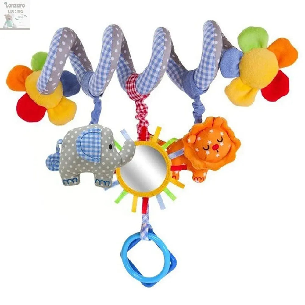 Car Seat Toys for Babies Rattle Mirror Crinkle Squeaky Carseat Stroller Toys 0-6 Months Developmental Newborn Baby Girl Gifts Lonzaro Kids