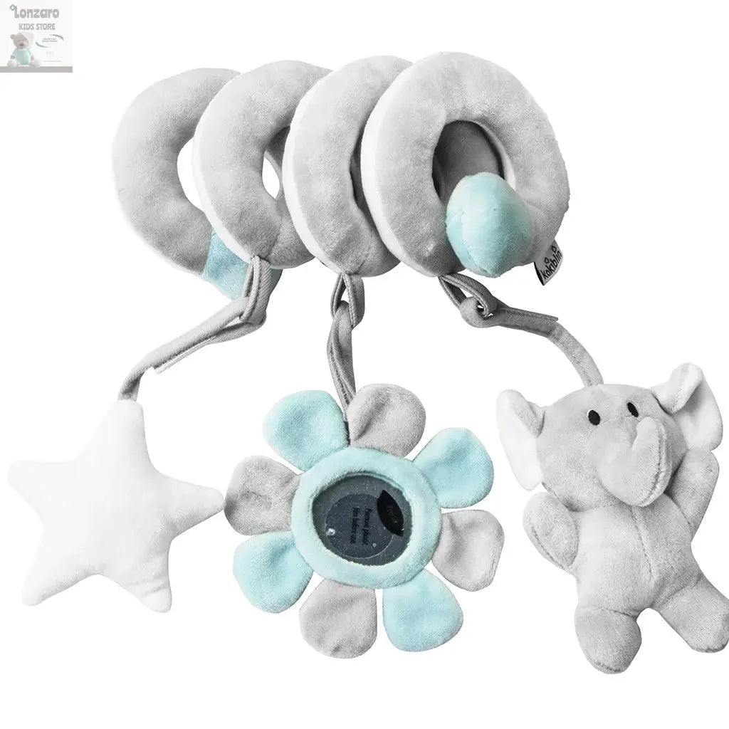 Car Seat Toys for Babies Rattle Mirror Crinkle Squeaky Carseat Stroller Toys 0-6 Months Developmental Newborn Baby Girl Gifts Lonzaro Kids
