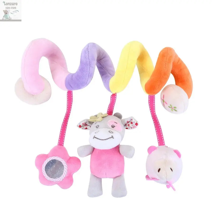 Car Seat Toys for Babies Rattle Mirror Crinkle Squeaky Carseat Stroller Toys 0-6 Months Developmental Newborn Baby Girl Gifts Lonzaro Kids