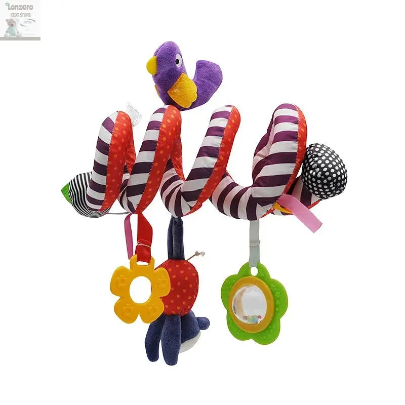 Car Seat Toys for Babies Rattle Mirror Crinkle Squeaky Carseat Stroller Toys 0-6 Months Developmental Newborn Baby Girl Gifts Lonzaro Kids