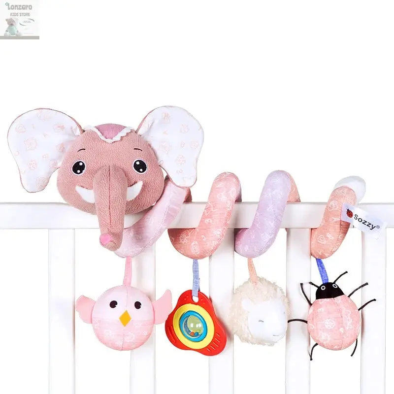 Car Seat Toys for Babies Rattle Mirror Crinkle Squeaky Carseat Stroller Toys 0-6 Months Developmental Newborn Baby Girl Gifts Lonzaro Kids
