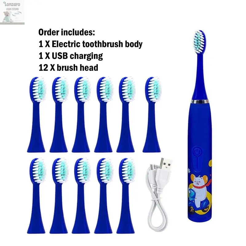 Elektrische Tandenborstel Cartoon,IPX7 waterdicht - Lonzaro Kids