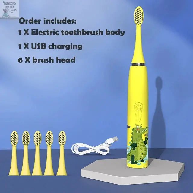 Elektrische Tandenborstel Cartoon,IPX7 waterdicht - Lonzaro Kids