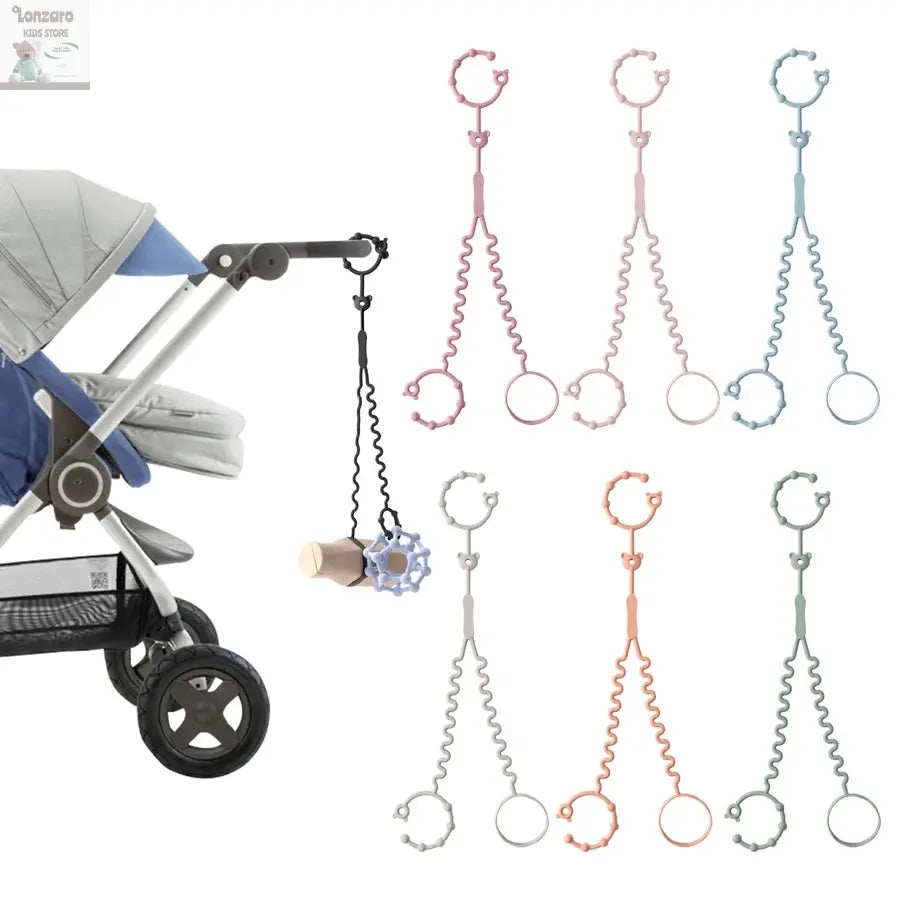 Fopspeenketting met Clips - Verstelbare Silicone Accessoire Lonzaro Kids