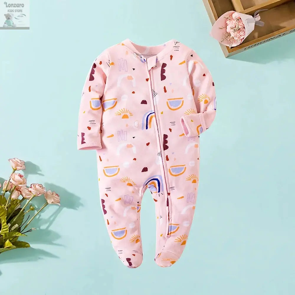Four Seasons Newborn Baby Rompers Jumpsuit suit Baby Clothes for Girls Long Sleeve Jumpsuit overalls Baby Clothing Baby Romper Lonzaro Kids