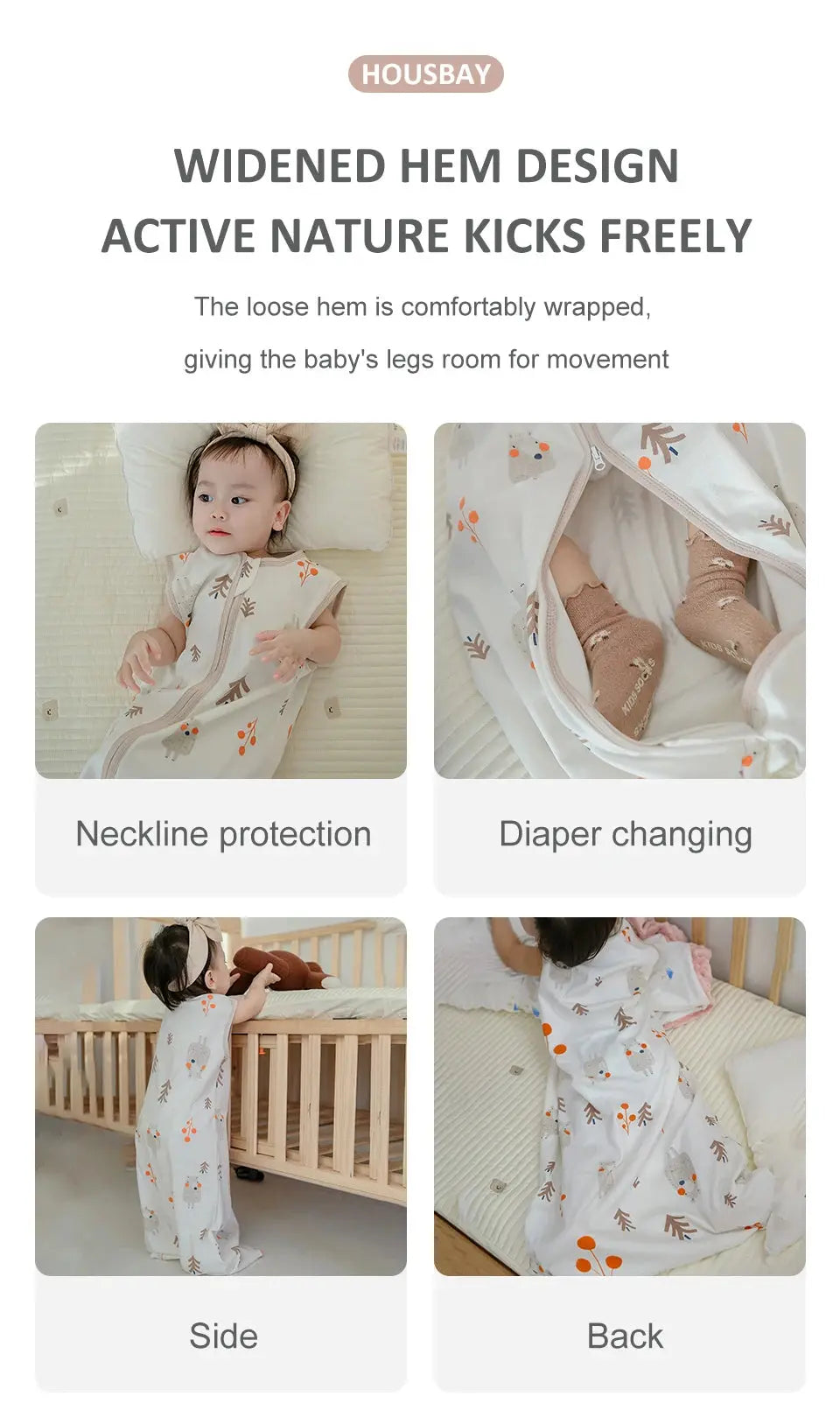 Sleeping Bags For Baby 3-18Months Summer Thin Baby One-Piece Sleepwear Cute Bear Print Cartoon Sleepsack Anti-Kick Blanket Lonzaro Kids