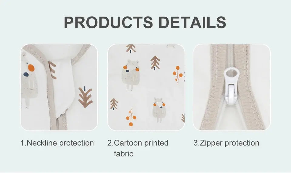 Sleeping Bags For Baby 3-18Months Summer Thin Baby One-Piece Sleepwear Cute Bear Print Cartoon Sleepsack Anti-Kick Blanket Lonzaro Kids