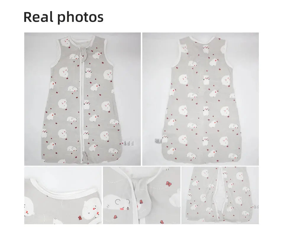 Sleeping Bags For Baby 3-18Months Summer Thin Baby One-Piece Sleepwear Cute Bear Print Cartoon Sleepsack Anti-Kick Blanket Lonzaro Kids