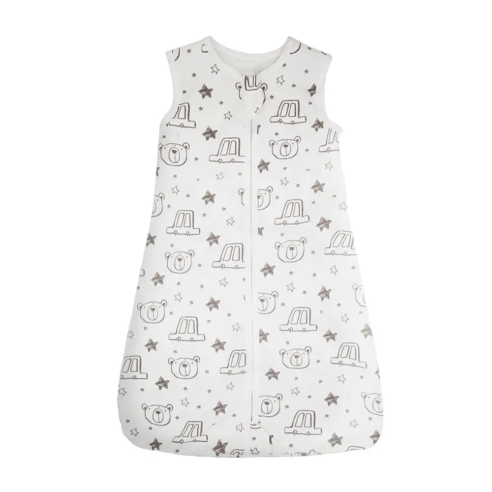 Sleeping Bags For Baby 3-18Months Summer Thin Baby One-Piece Sleepwear Cute Bear Print Cartoon Sleepsack Anti-Kick Blanket Lonzaro Kids