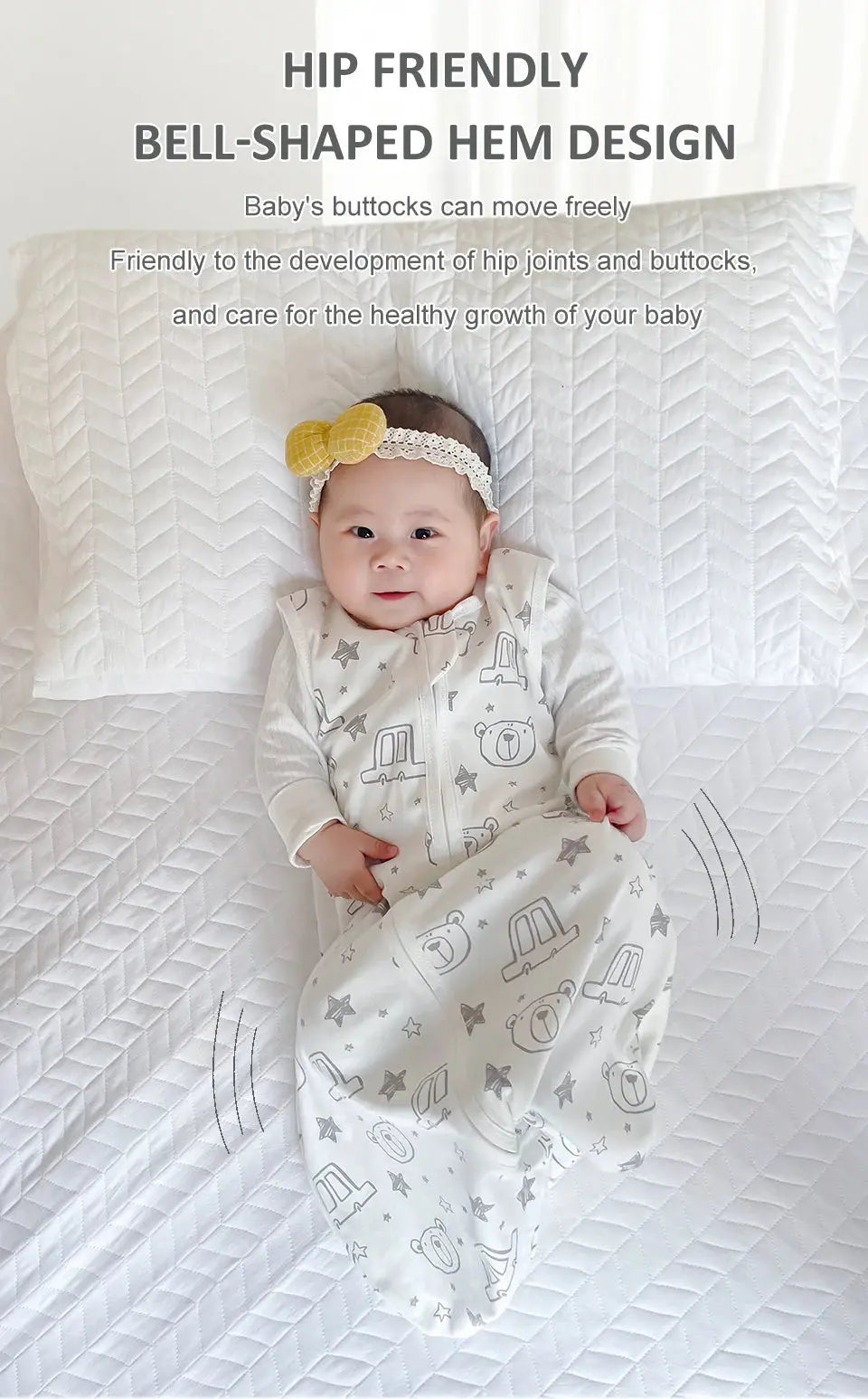 Sleeping Bags For Baby 3-18Months Summer Thin Baby One-Piece Sleepwear Cute Bear Print Cartoon Sleepsack Anti-Kick Blanket Lonzaro Kids