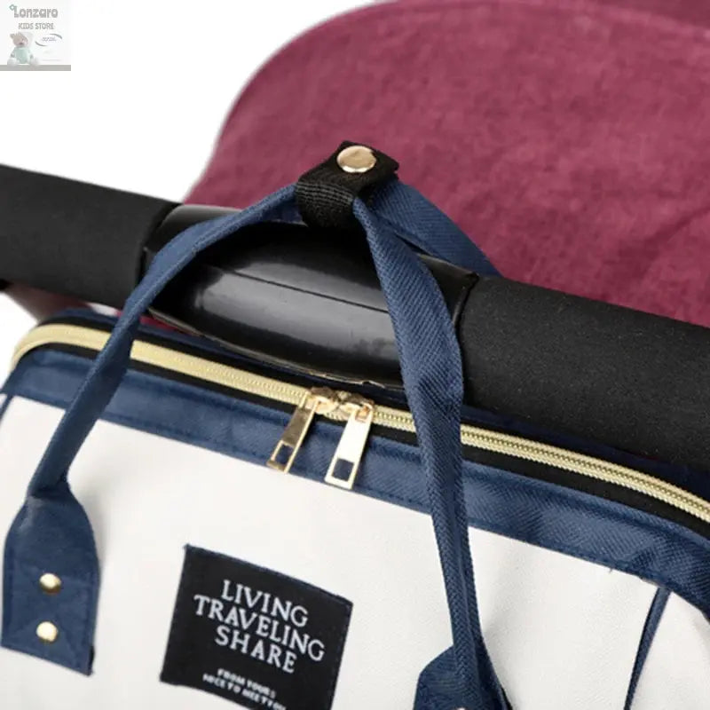 Large Capacity Canvas Mummy Bag Multifunctional Baby Bottle Thermal Insulation Travel Storage Bag Fashion Mummy Bag Hanging Bag Lonzaro Kids