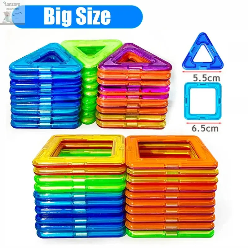 Magnetic Building Blocks Big Size and Mini Size DIY Magnets Toys for Kids Designer Construction Set Gifts for Children Toys Lonzaro Kids