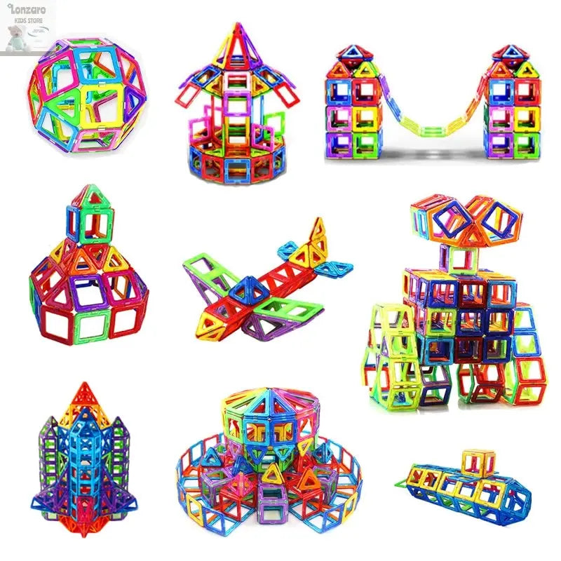 Magnetic Building Blocks Big Size and Mini Size DIY Magnets Toys for Kids Designer Construction Set Gifts for Children Toys Lonzaro Kids