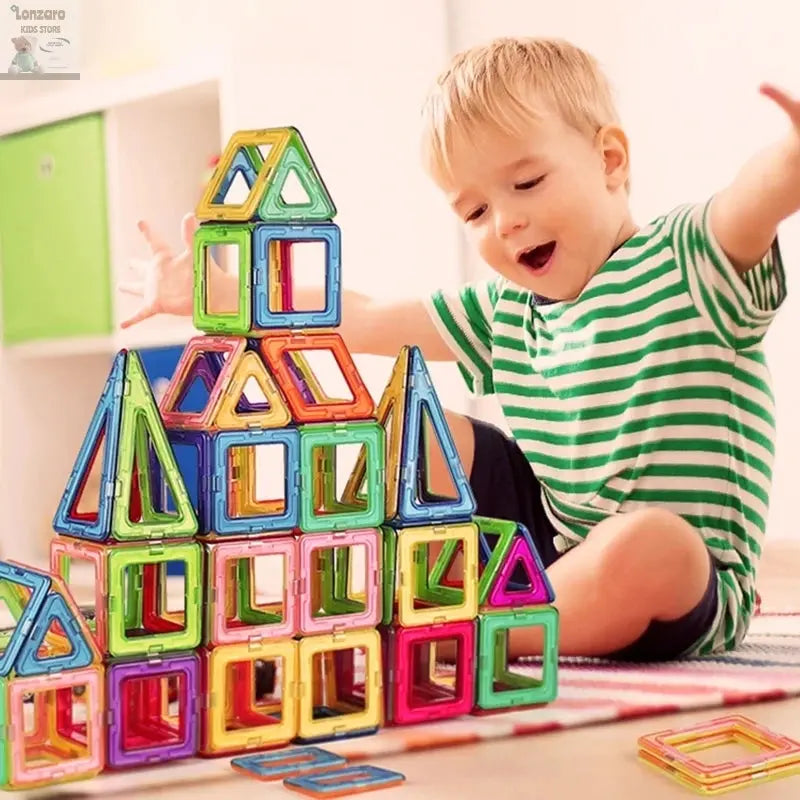 Magnetic Building Blocks Big Size and Mini Size DIY Magnets Toys for Kids Designer Construction Set Gifts for Children Toys Lonzaro Kids
