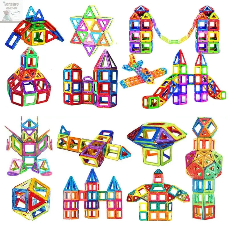 Magnetic Building Blocks Big Size and Mini Size DIY Magnets Toys for Kids Designer Construction Set Gifts for Children Toys Lonzaro Kids