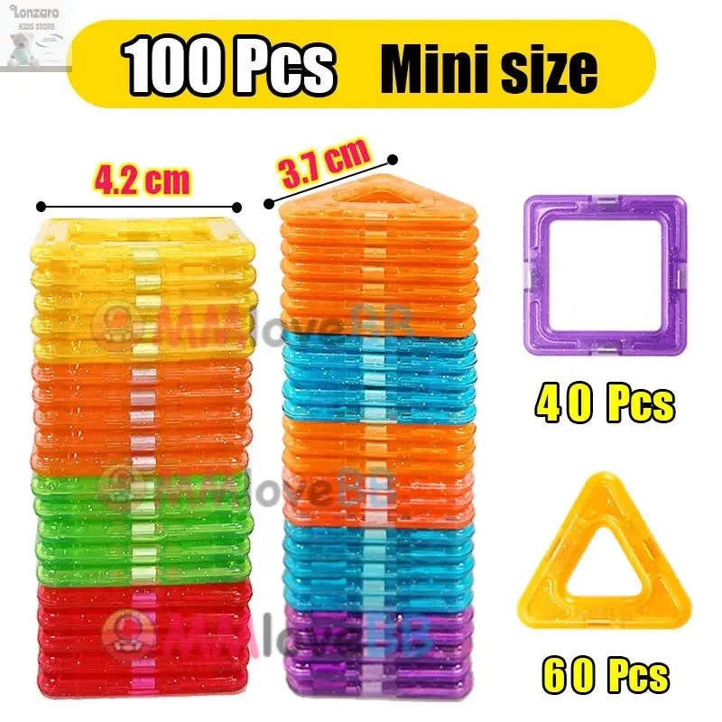 Magnetic Building Blocks Big Size and Mini Size DIY Magnets Toys for Kids Designer Construction Set Gifts for Children Toys Lonzaro Kids