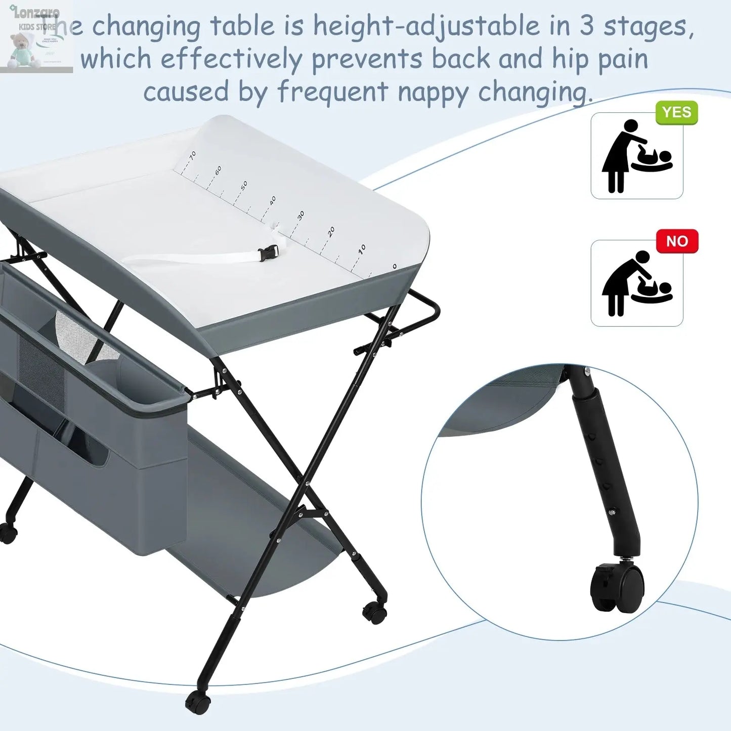 Opvouwbare Baby Verschoontafel Lonzaro Kids