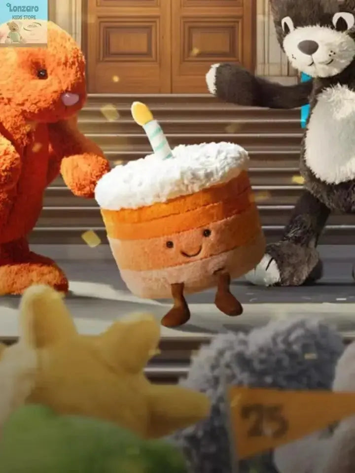 Oranje verjaardag Taart knuffel Lonzaro Kids