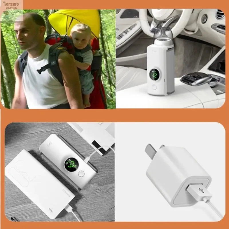 Portable Baby Bottle Warmer Innovative Portable Bottle Warmer Easy Carry Perfect for Keeping Milk Warm During Outings 066B Lonzaro Kids