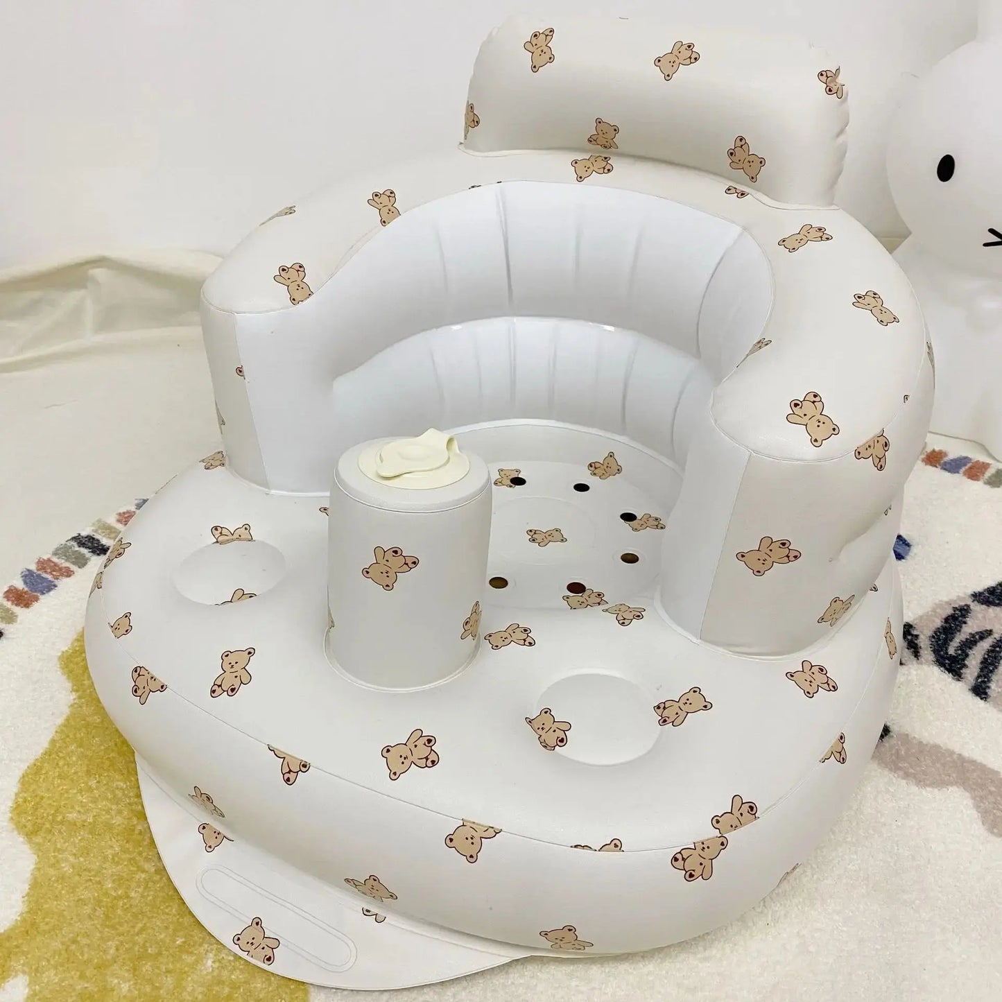 Baby shower basin, baby folding inflatable learning seat, multifunctional dining chair, bath bench, small sofa, shower basin Lonzaro Kids