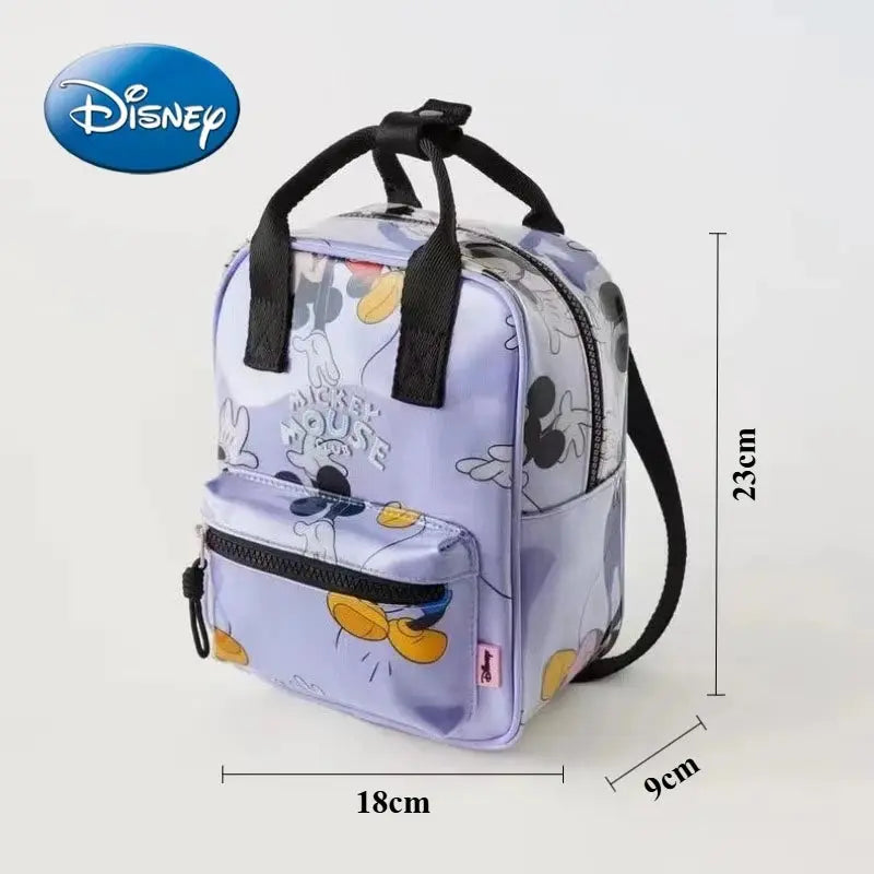Disney Cartoon Mickey Mouse Cute Fashion Backpack Women's Minnie Canvas School Bag Fashion Large Capacity Backpack Girls Mochila Lonzaro Kids