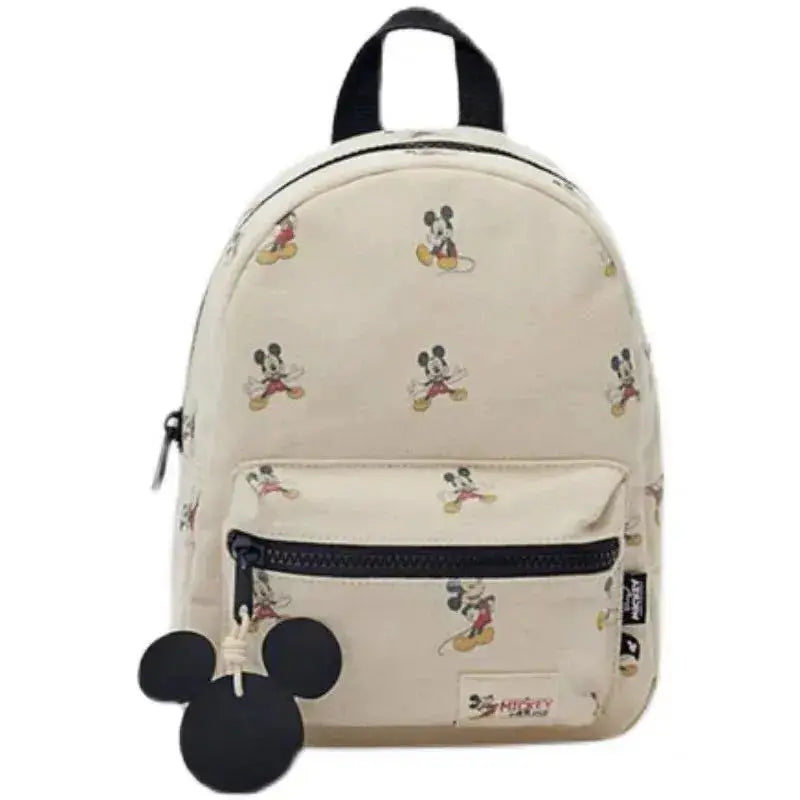 Disney Cartoon Mickey Mouse Cute Fashion Backpack Women's Minnie Canvas School Bag Fashion Large Capacity Backpack Girls Mochila Lonzaro Kids