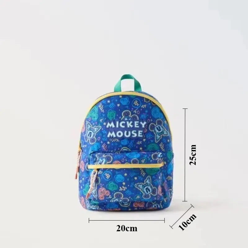 Disney Cartoon Mickey Mouse Cute Fashion Backpack Women's Minnie Canvas School Bag Fashion Large Capacity Backpack Girls Mochila Lonzaro Kids