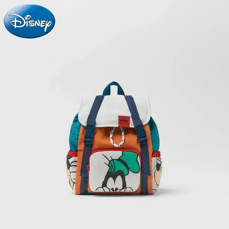 Disney Cartoon Mickey Mouse Cute Fashion Backpack Women's Minnie Canvas School Bag Fashion Large Capacity Backpack Girls Mochila Lonzaro Kids