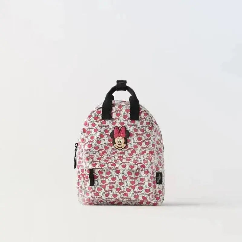 Disney Cartoon Mickey Mouse Cute Fashion Backpack Women's Minnie Canvas School Bag Fashion Large Capacity Backpack Girls Mochila Lonzaro Kids